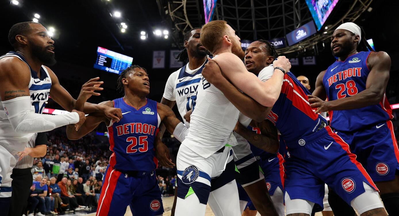 Timberwolves-Pistons Brawl: Five Players, Two Coaches Ejected in Heated Second-Quarter Clash