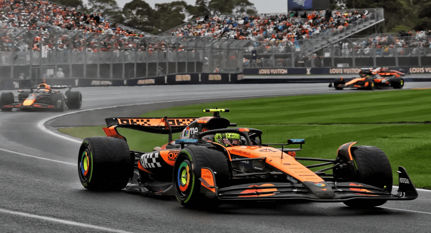 Norris Triumphs in Rain-Soaked Australian GP, Edges Verstappen in Season Opener