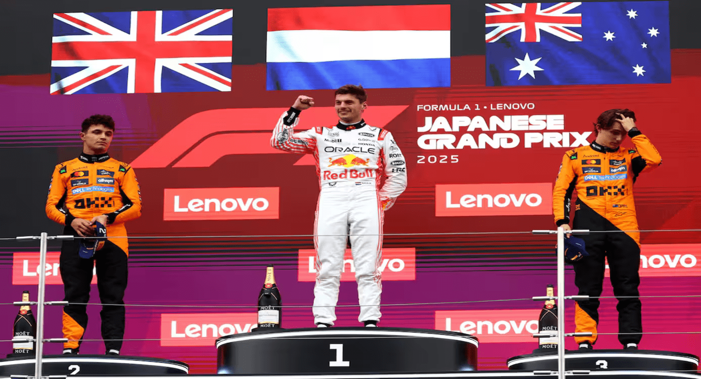Verstappen Dominates to Claim Fourth Consecutive Japanese GP Victory, Holding Off Norris and Piastri